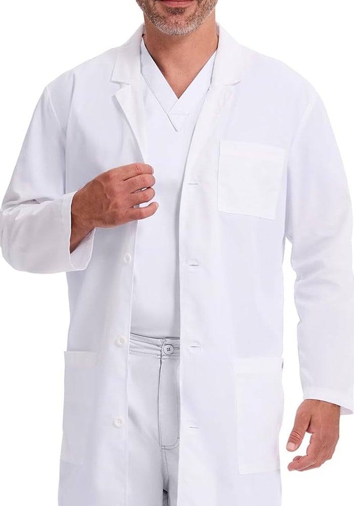 Dickies Everyday Unisex 40 Inch Lab Coat - White - 3X-Large - Image 1